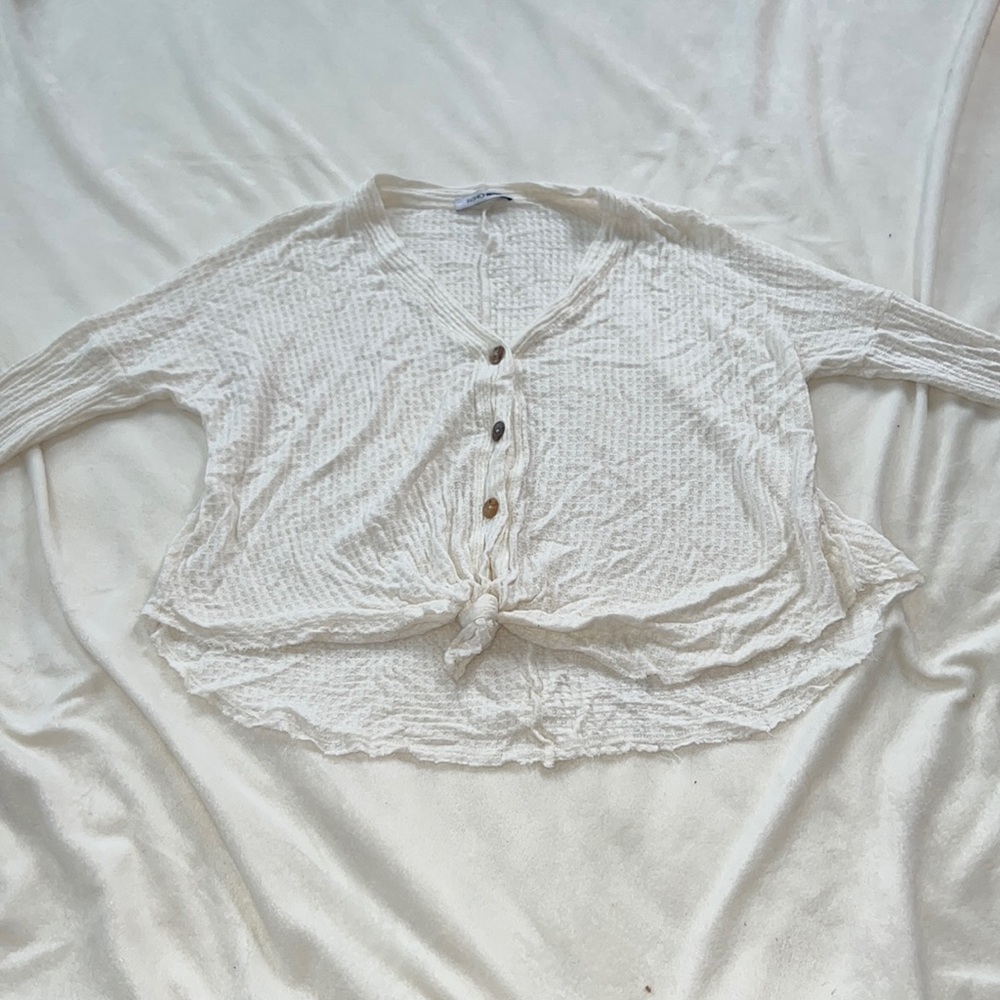 Cute White Button Long Sleeve shirt